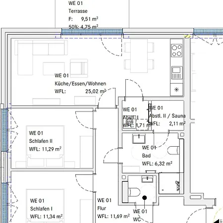 Kuestenhain 1 Apartment *